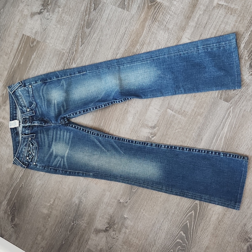 Rare Authentic Disco Becky True Religion Jean's with Diamonds buttons Size 28